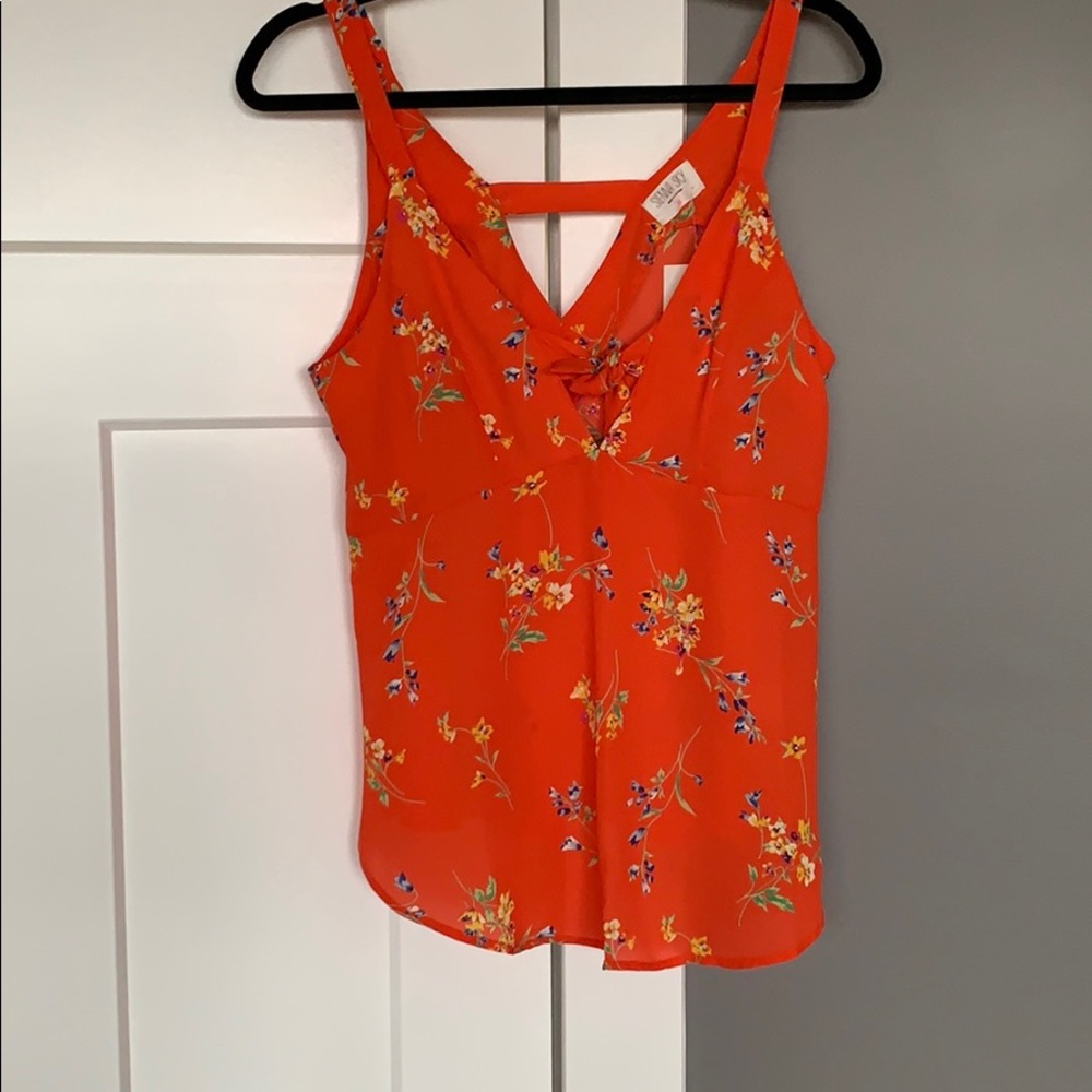 Orange Floral Tank